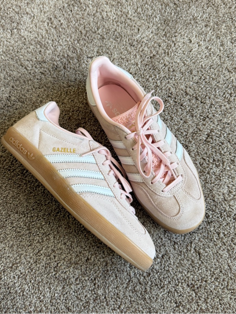 adidas Gazelle Light Pink Suede Sneakers Size 7.5-8